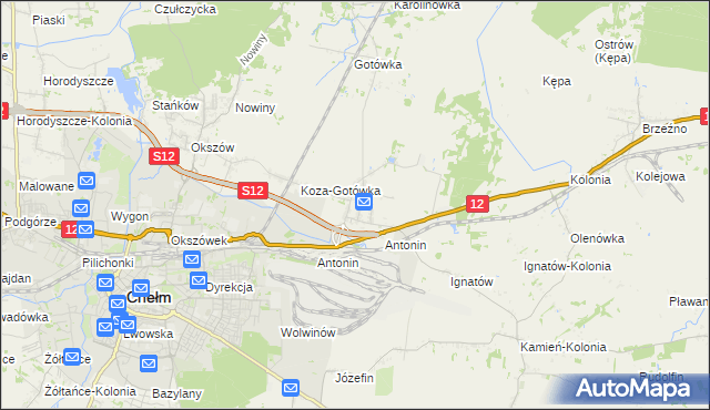 mapa Srebrzyszcze, Srebrzyszcze na mapie Targeo