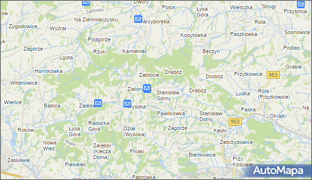 mapa Stanisław Górny, Stanisław Górny na mapie Targeo