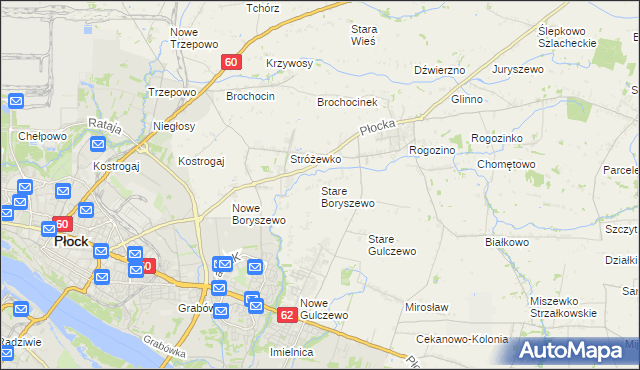 mapa Stare Boryszewo, Stare Boryszewo na mapie Targeo