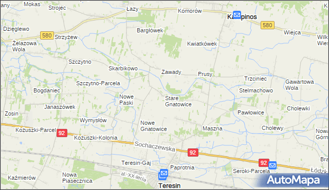 mapa Stare Gnatowice, Stare Gnatowice na mapie Targeo
