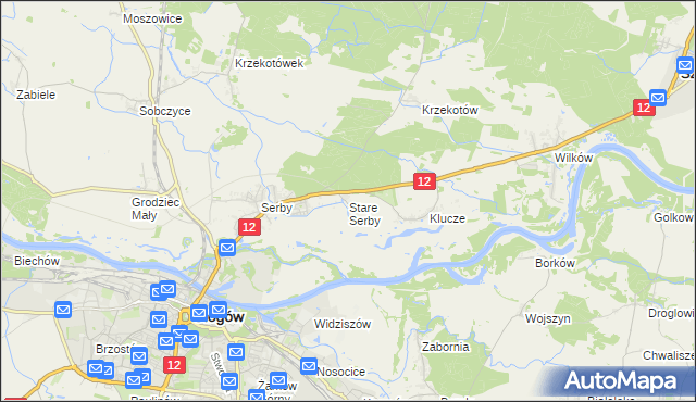 mapa Stare Serby, Stare Serby na mapie Targeo