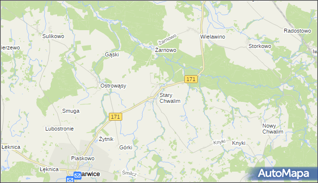 mapa Stary Chwalim, Stary Chwalim na mapie Targeo