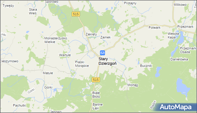 mapa Stary Dzierzgoń, Stary Dzierzgoń na mapie Targeo