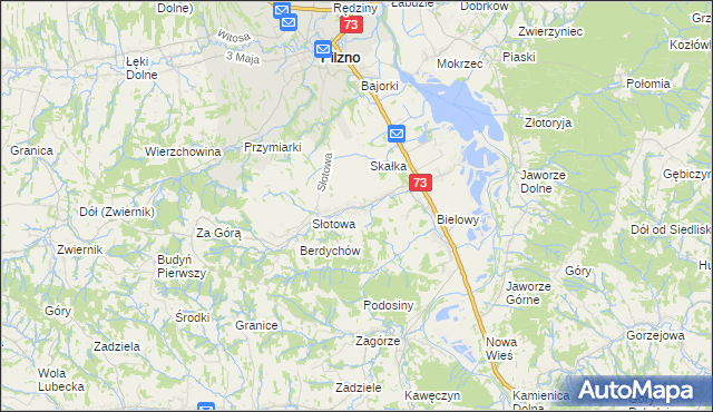 mapa Strzegocice, Strzegocice na mapie Targeo