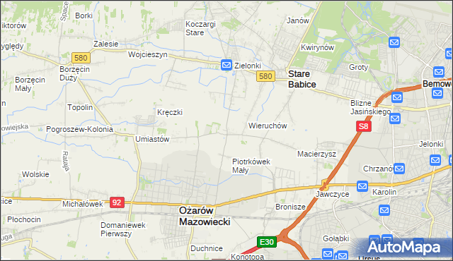 mapa Strzykuły, Strzykuły na mapie Targeo