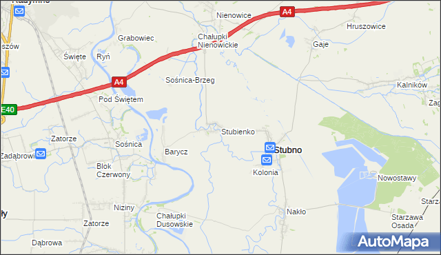 mapa Stubienko, Stubienko na mapie Targeo