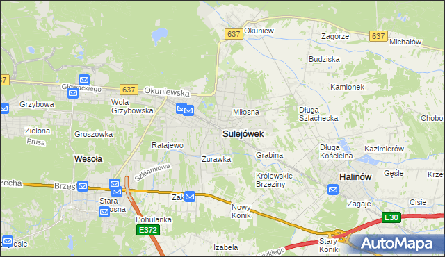 mapa Sulejówek, Sulejówek na mapie Targeo