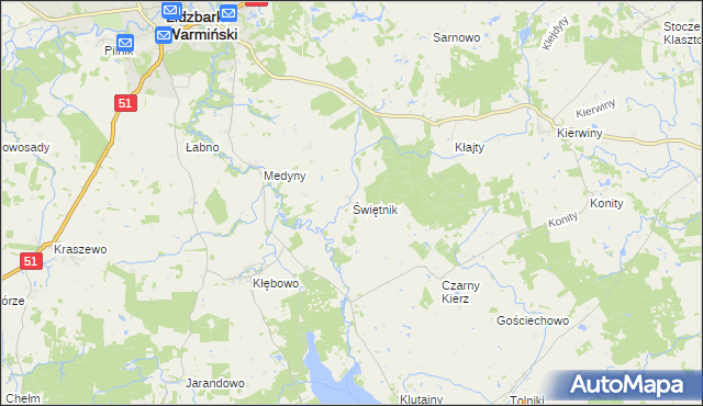 mapa Świętnik, Świętnik na mapie Targeo