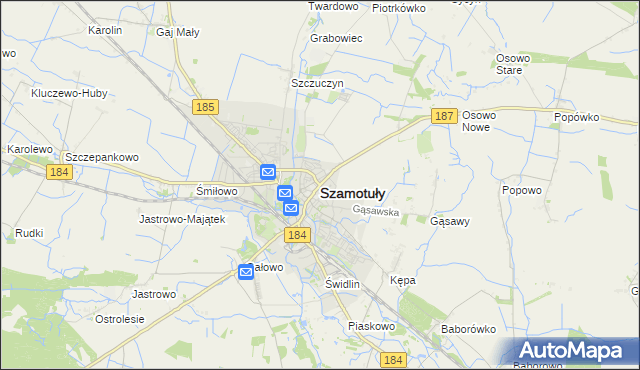 mapa Szamotuły, Szamotuły na mapie Targeo