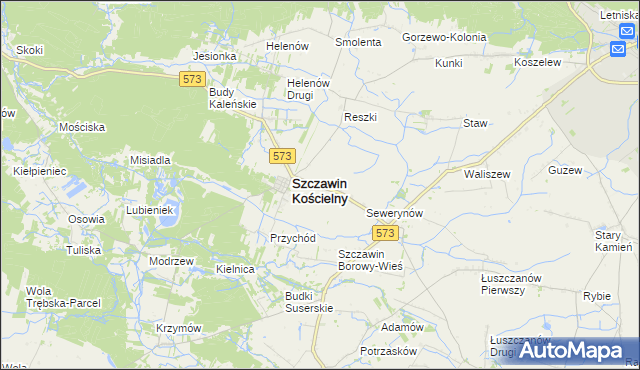 mapa Szczawinek, Szczawinek na mapie Targeo
