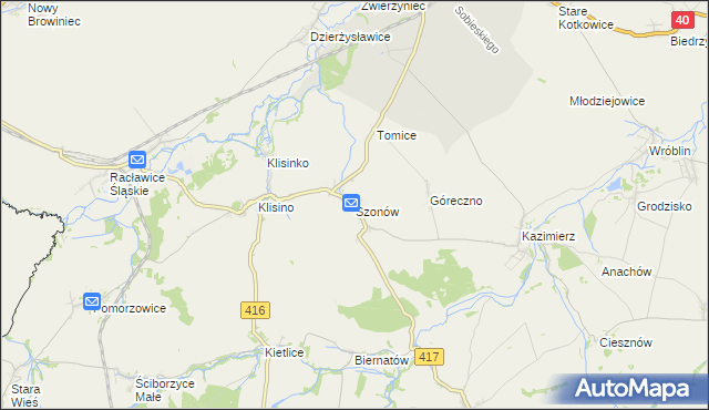 mapa Szonów, Szonów na mapie Targeo
