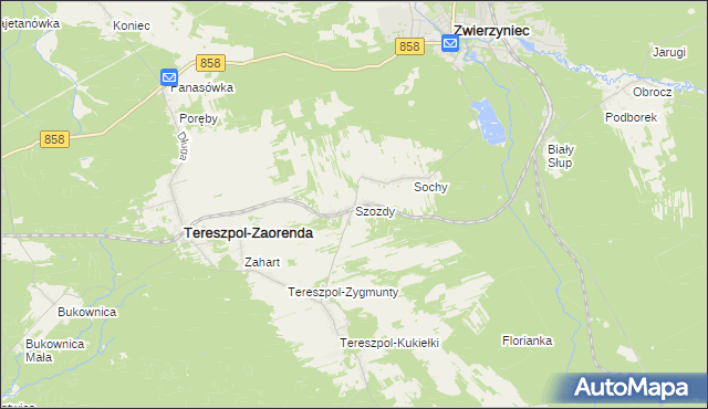 mapa Szozdy, Szozdy na mapie Targeo