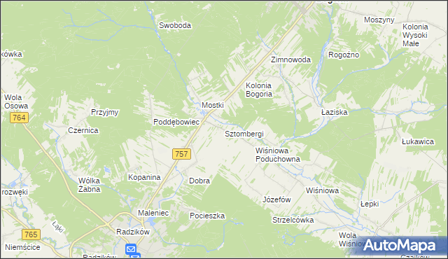 mapa Sztombergi, Sztombergi na mapie Targeo