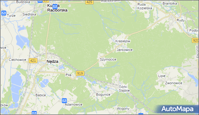 mapa Szymocice, Szymocice na mapie Targeo