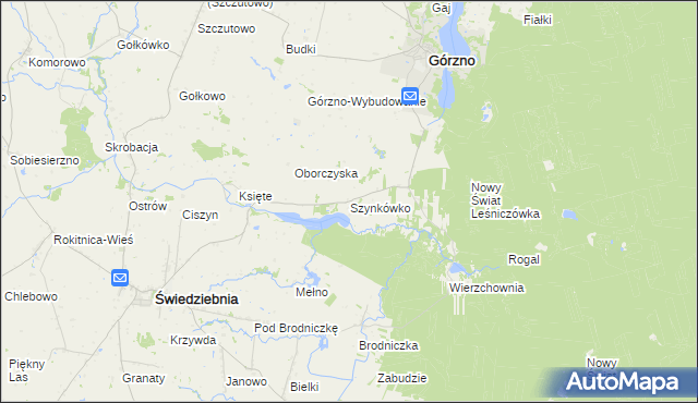 mapa Szynkówko, Szynkówko na mapie Targeo
