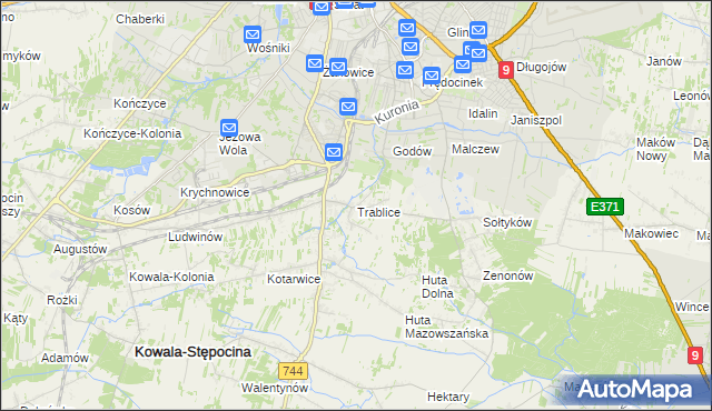 mapa Trablice, Trablice na mapie Targeo