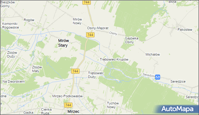 mapa Trębowiec-Krupów, Trębowiec-Krupów na mapie Targeo