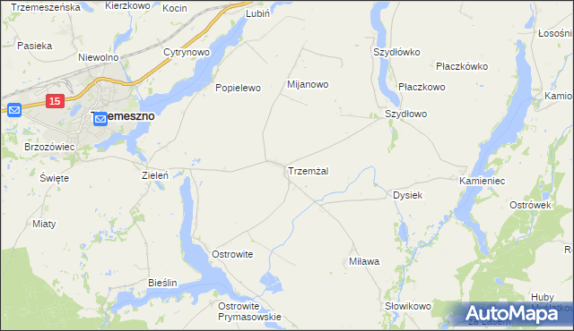 mapa Trzemżal, Trzemżal na mapie Targeo