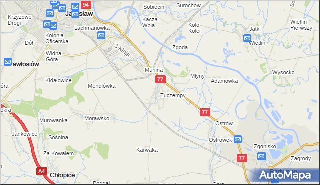 mapa Tuczempy, Tuczempy na mapie Targeo