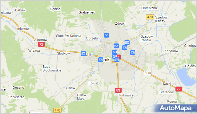 mapa Turka, Turek na mapie Targeo