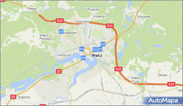 mapa Wałcz, Wałcz na mapie Targeo