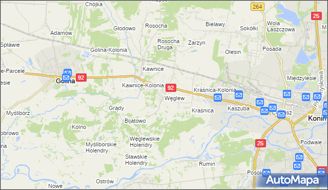 mapa Węglew, Węglew na mapie Targeo