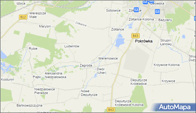 mapa Weremowice, Weremowice na mapie Targeo