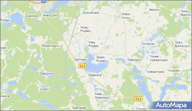 mapa Wielki Podleś, Wielki Podleś na mapie Targeo