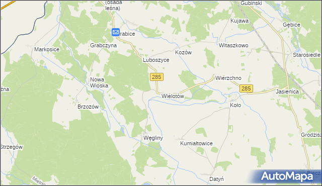 mapa Wielotów, Wielotów na mapie Targeo