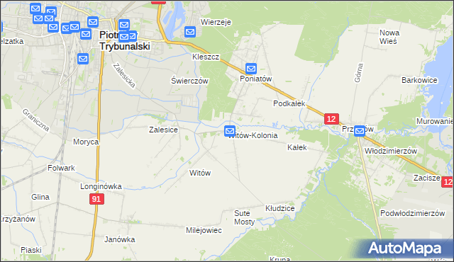 mapa Witów-Kolonia, Witów-Kolonia na mapie Targeo