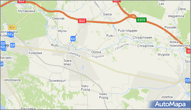 mapa Witowice gmina Końskowola, Witowice gmina Końskowola na mapie Targeo