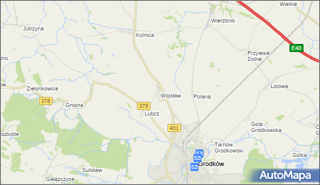 mapa Wojsław, Wojsław na mapie Targeo