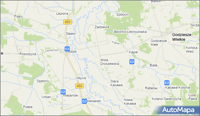 mapa Wola Droszewska, Wola Droszewska na mapie Targeo