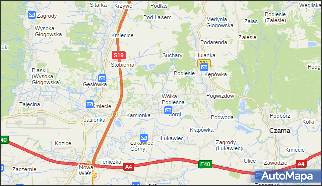 mapa Wólka Podleśna, Wólka Podleśna na mapie Targeo