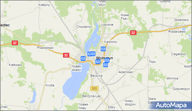 mapa Wolsztyn, Wolsztyn na mapie Targeo