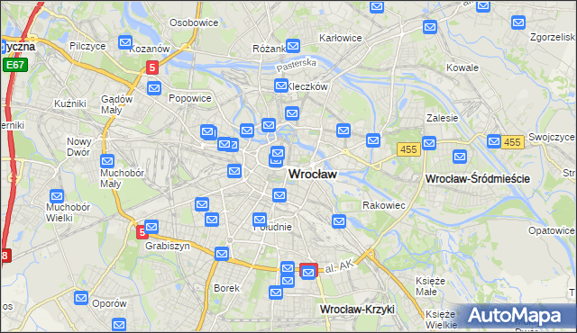 mapa Wrocławia, Wrocław na mapie Targeo