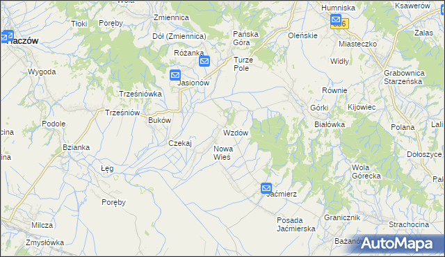 mapa Wzdów, Wzdów na mapie Targeo