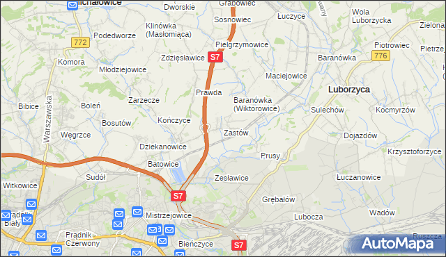 mapa Zastów, Zastów na mapie Targeo