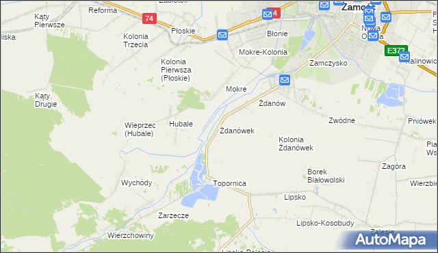 mapa Żdanówek, Żdanówek na mapie Targeo