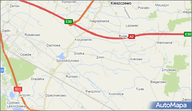 mapa Zimin, Zimin na mapie Targeo