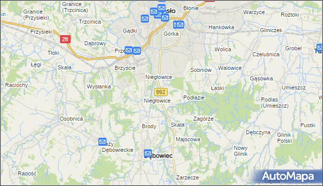 mapa Żółków gmina Jasło, Żółków gmina Jasło na mapie Targeo