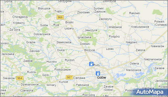 mapa Bilczyce, Bilczyce na mapie Targeo