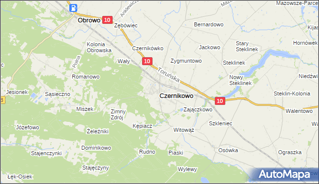 mapa Czernikowo, Czernikowo na mapie Targeo