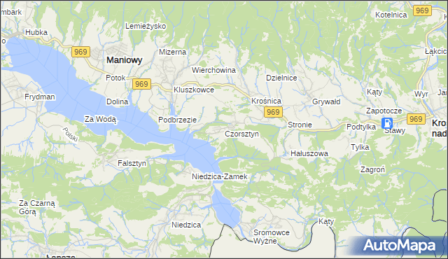 mapa Czorsztyn, Czorsztyn na mapie Targeo