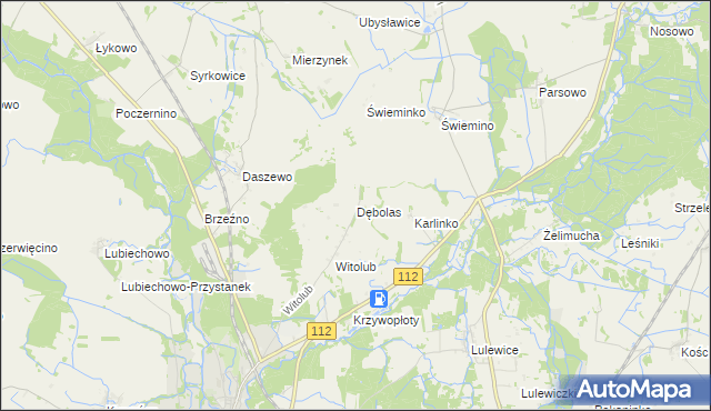 mapa Dębolas, Dębolas na mapie Targeo