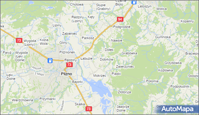 mapa Dobrków, Dobrków na mapie Targeo