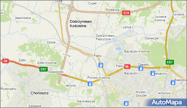 mapa Fasty, Fasty na mapie Targeo