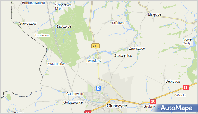 mapa Głubczyce-Sady, Głubczyce-Sady na mapie Targeo