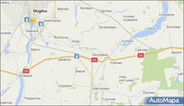 mapa Goryszewo, Goryszewo na mapie Targeo
