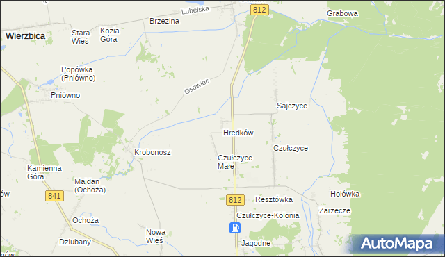 mapa Hredków, Hredków na mapie Targeo